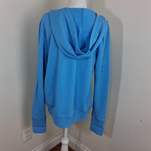 Lilly Pulitzer Luxletic Carrie Pullover Pocket Blue Hoodie Size Large - Picture 5 of 10